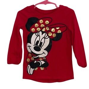Disney Jumping Beans Minnie Mouse Limited Edition Red Long‎ Sleeve 2T